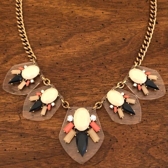 J.Crew | Lucite Pendant Statement Necklace | 18” Adjustable - Picture 1 of 3